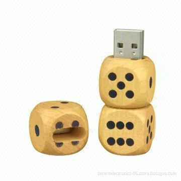 Wooden USB flash drives, 64MB-128GB capacity